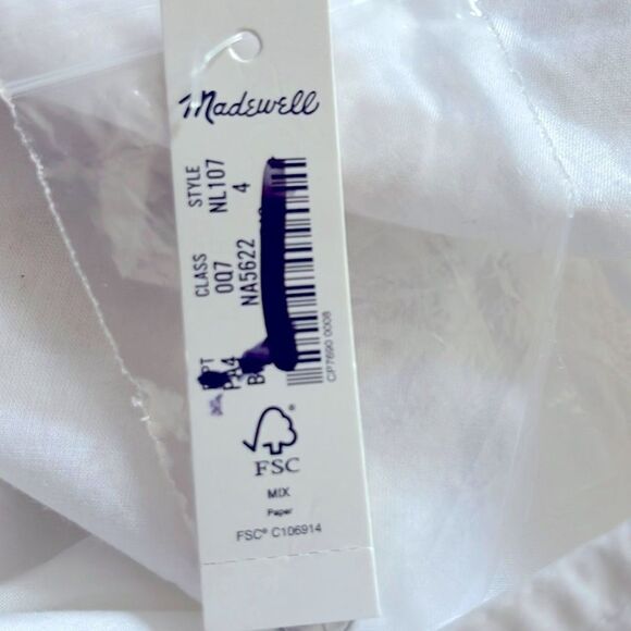 Madewell NWT Annamarie Mini Dress Size 4 with Floral Appliqués - Picture 8 of 9